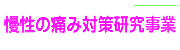 厚生労働科学研究費補助金 慢性の痛み対策研究事業 慢性の痛み診療・教育の基盤となるシステム構築に関する研究班